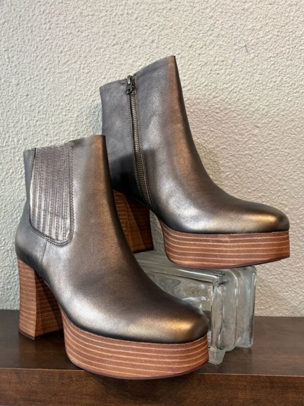 Korkease Baylie Bronze Metallic Platform Boot